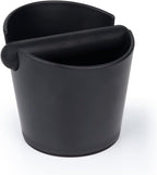 Espresso Knock Box 4.8 Inch Coffee Dump Bin For Coffee Grounds,Coffee Waste Bin with Removable Knock Bar and Non-Slip Base,Shock-Absorbent,Black