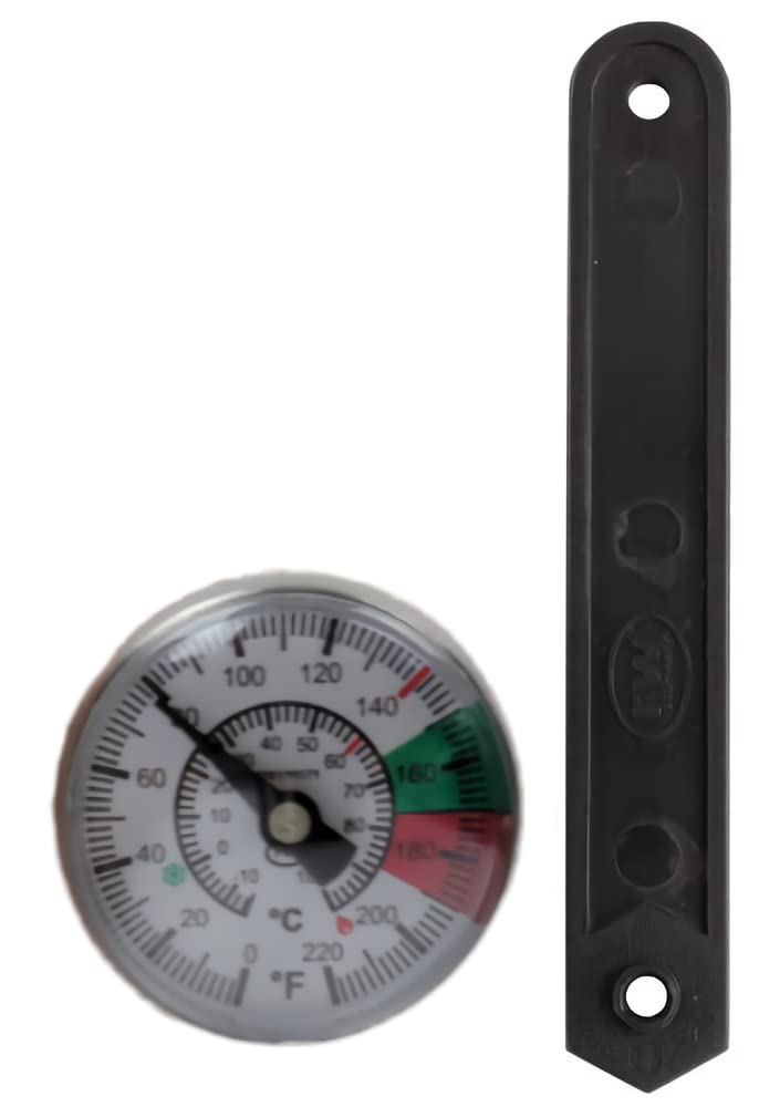 Rattleware Milk Frothing Thermometer, Barista Coffee Steaming Thermometer with 5" Stainless Steel Probe, 1" Dial, Fixed Clip, Fast Readout, Easy Temperature Gauge for Latte Cappuccino Foam