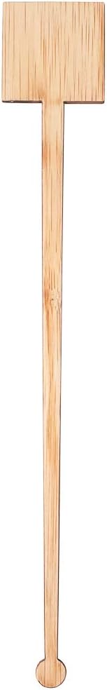 Restaurantware 7 Inch Coffee Stirrers 100 Disposable Coffee Stir Sticks - Square Top Sturdy Natural Bamboo Drink Stirrers Stirrers For Hot and Cold Beverages Break-Resistant