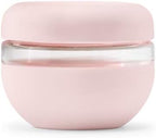 W&P Porter Seal Tight Lunch Bowl Container w/ Lid | Blush 16 Ounces | Leak & Spill Proof, Soup & Stew Food Storage, Meal Prep, Airtight, Microwave and Dishwasher Safe, BPA-Free Glass