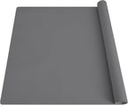 Silicone Mats for Kitchen Counter 23.6" x15.7"x0.08”, Heat Resistant Mat, Kitchen Island Silicone Countertop Protector Mat, 2MM Thick Nonslip Baking Mats, Washable Dining Table Mats, Dark Gray