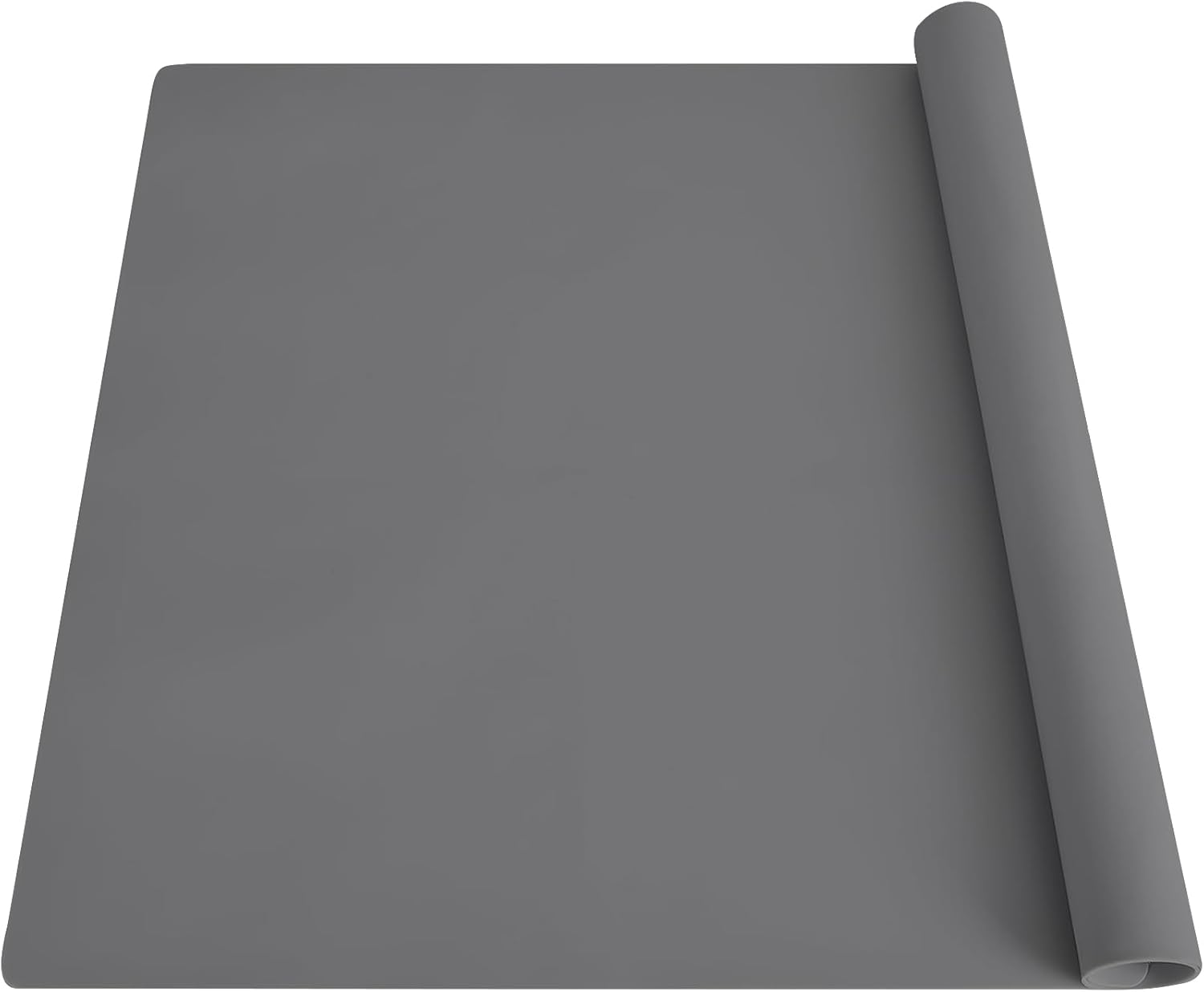 Silicone Mats for Kitchen Counter 23.6" x15.7"x0.08”, Heat Resistant Mat, Kitchen Island Silicone Countertop Protector Mat, 2MM Thick Nonslip Baking Mats, Washable Dining Table Mats, Dark Gray