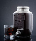 Original Grind Coffee Co.,1 Gallon Cold Brew Coffee Maker,Easy Pour Stainless Steel Spigot Tap,Extra Thick Glass Pitcher Brewing System Iced Coffee Maker,Refrigerator Safe Storage