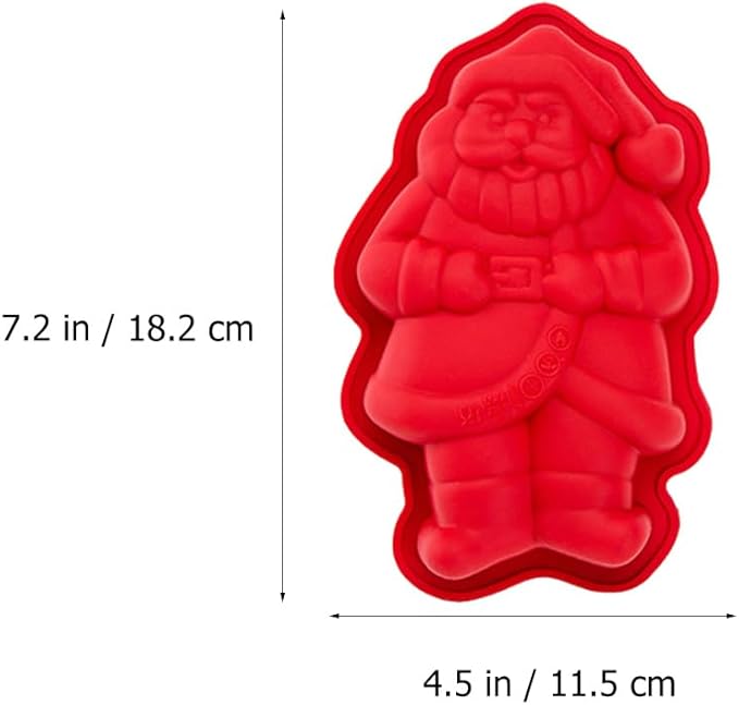 Hemoton 2pcs Christmas Themed Silicone Cake Molds Food-grade Dessert Making Mold for Home Baking Easy to Use Cartoon Design for Boys and Girls for Festive Treats Diy Projects