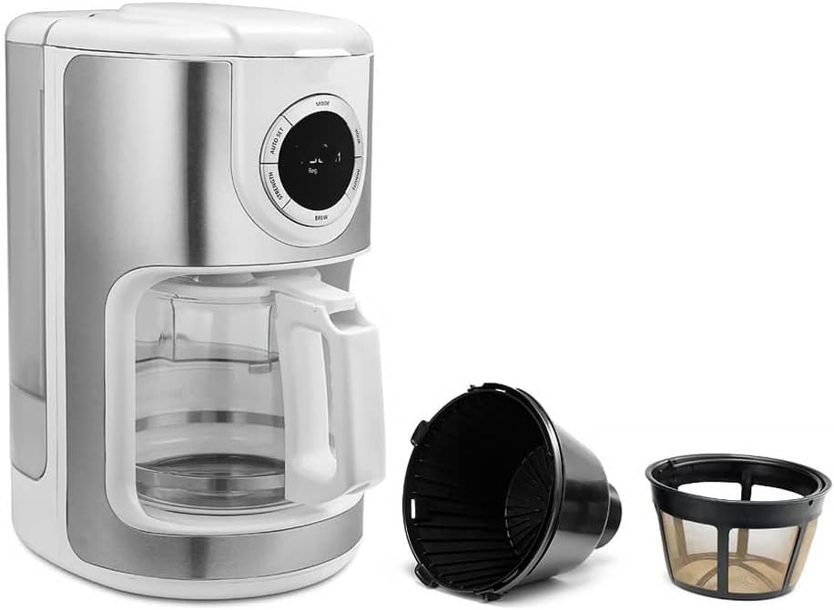 NRP 12-14cup Basket Permanent Coffee Filter Replacement for Filter Coffeemaker, Screen Bottom with Large Brew Section | Compatible for Kitchenaid & Many Coffeemakers