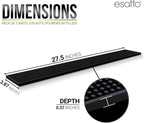 Esatto 27.5” x 3.87” XL Professional Service Spill Bar Supply Mat Anti-Skid Bartender Mat Non-Slip Black Bar Mat for Coffee Drinks Mixing Pad for Bars, Home, Kitchen, Pubs, Restaurants (2 Pack, Black)