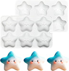 mostsom Cute Star Cartoon Shaped Dessert Mousse Molds 3d Silicone Cake Mold Muffin Pan Baking Tools For Cakes Decorating Supplies (M_ Star)