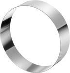 HARFINGTON Round Cake Ring 8 x 2 Inch Seamless Stainless Steel Pastry Mousse Dessert Ring Mirror Coating for Baking Cooking Making Tool