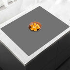 24"x24"(60cmx60cm) Silicone Mat for Kitchen Counter, Heat Resistant Non-Slip Countertop Protector, Waterproof Silicone Craft Mat for Kitchen Island, Dark Gray