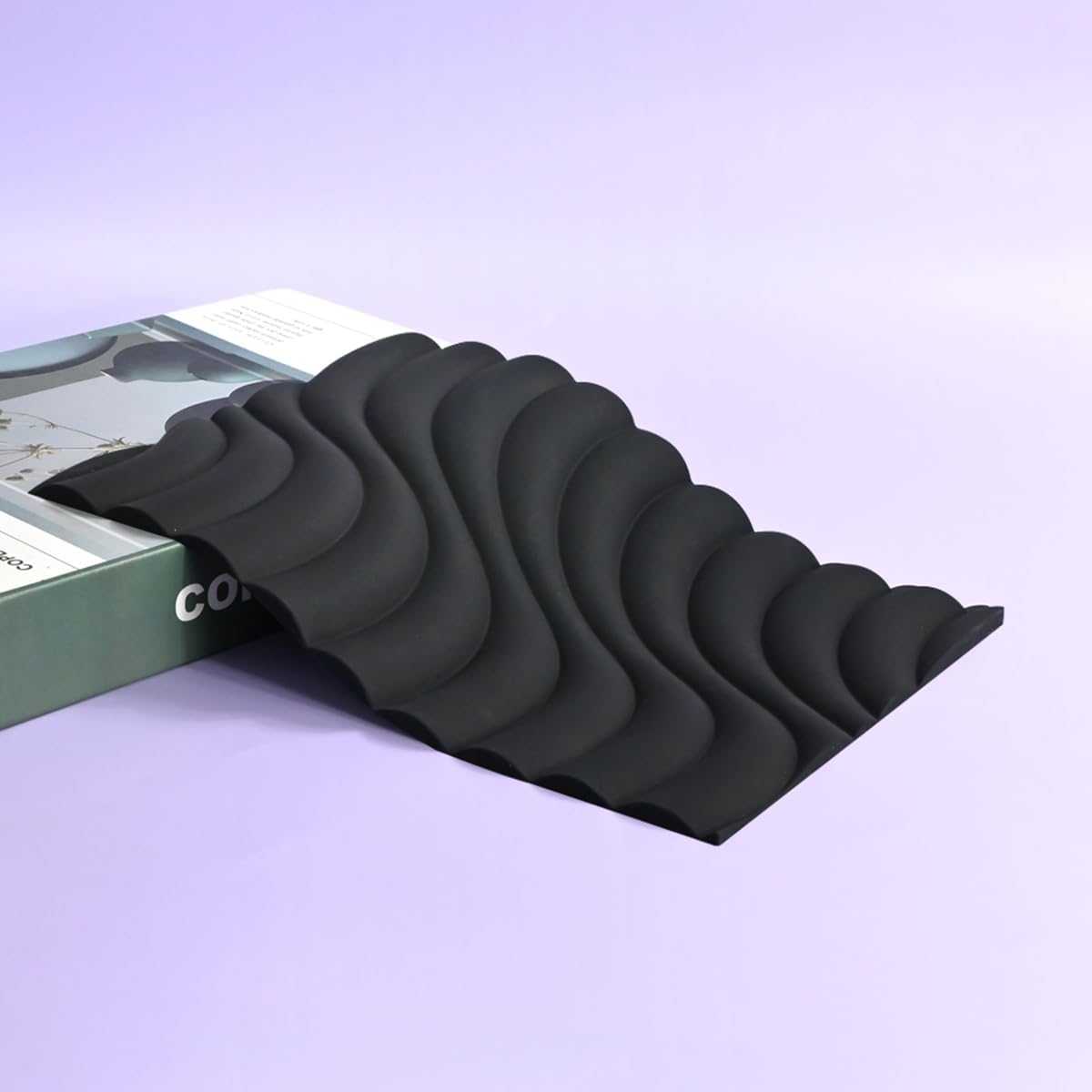 mostsom Fondant Silicone Mold for Cake Decoration Cake Border Downsand Pattern Impression Mat Fondant Embossing Stencil for DIY Cookies, Cupcakes, Chocolate, Flexible (F_Downsand)