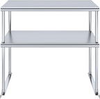 NSF Certified 18 Gauge Heavy Duty Stainless Steel Double overshelf with Brackets for Kitchens, Utility Rooms, Storage, Offices & Home