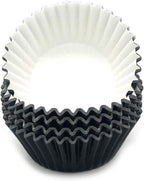 Standard Black Foil Cupcake Liners Muffin Baking Cups for Party and More, 100-Count