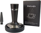 51mm 2 in 1 Coffee Tamper Espresso Hand Tamper 304 Stainless Steel Espresso Coffee Tamper with WDT Tool and Mat (51mm 2 in 1)