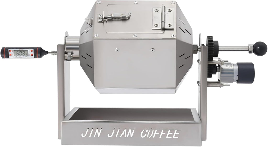 Coffee Bean Roaster with Coffee Bean Cooler, Gas 500g Coffee Bean Baker Drum Type Automatic Coffee Bean Roasting Machine for Home and Commercial Use