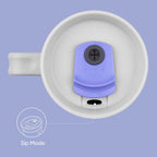 Owala Stainless Steel Triple Layer Insulated Travel Tumbler with Spill Resistant Lid, Straw, and Carry Handle, BPA Free, 40 oz, Light Purple (Whimsical Daydream)