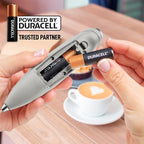Zulay Kitchen Powerful Milk Frother Wand With 4 AA Duracell Batteries - Ultra Fast Handheld Drink Mixer - Electric Whisk Foam Maker for Coffee, Lattes, Cappuccino, Matcha & Creamer -