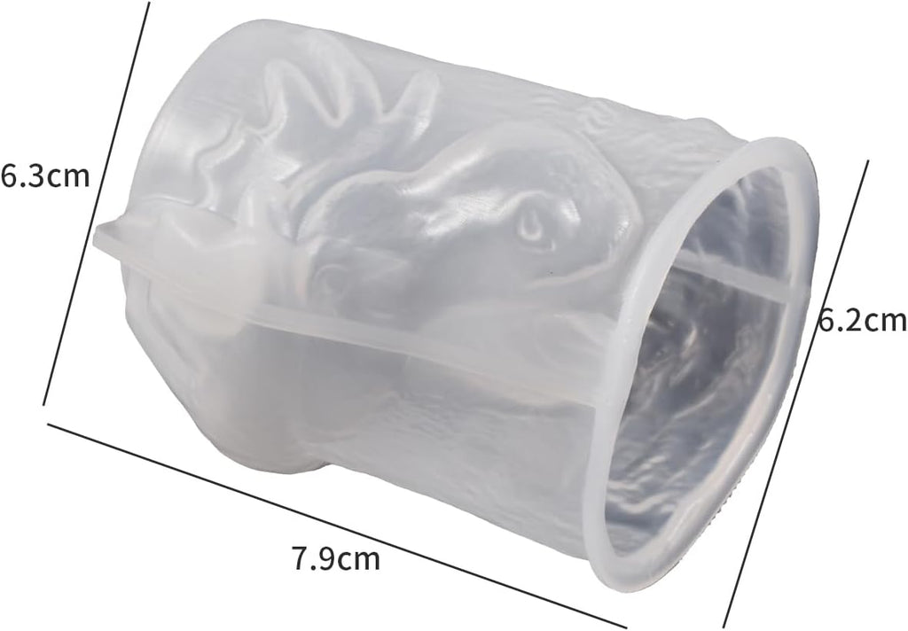 Deer Cylinder Animal Resin Casting Silicone Mold for Home Decor & Candle Making Wave Spiral Mold