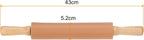 HARFINGTON Silicone Rolling Pins for Baking 16.93 Inch Non-Stick Silicone Surface Wooden Handle Rolling Pin Small Roller Playdough Rolling Pins for Fondant Kitchen Dough Pizza, Brown