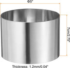 HARFINGTON Round Cake Ring 5 x 2.75 Inch Seamless Stainless Steel Pastry Mousse Dessert Ring Mirror Coating for Baking Cooking Making Tool