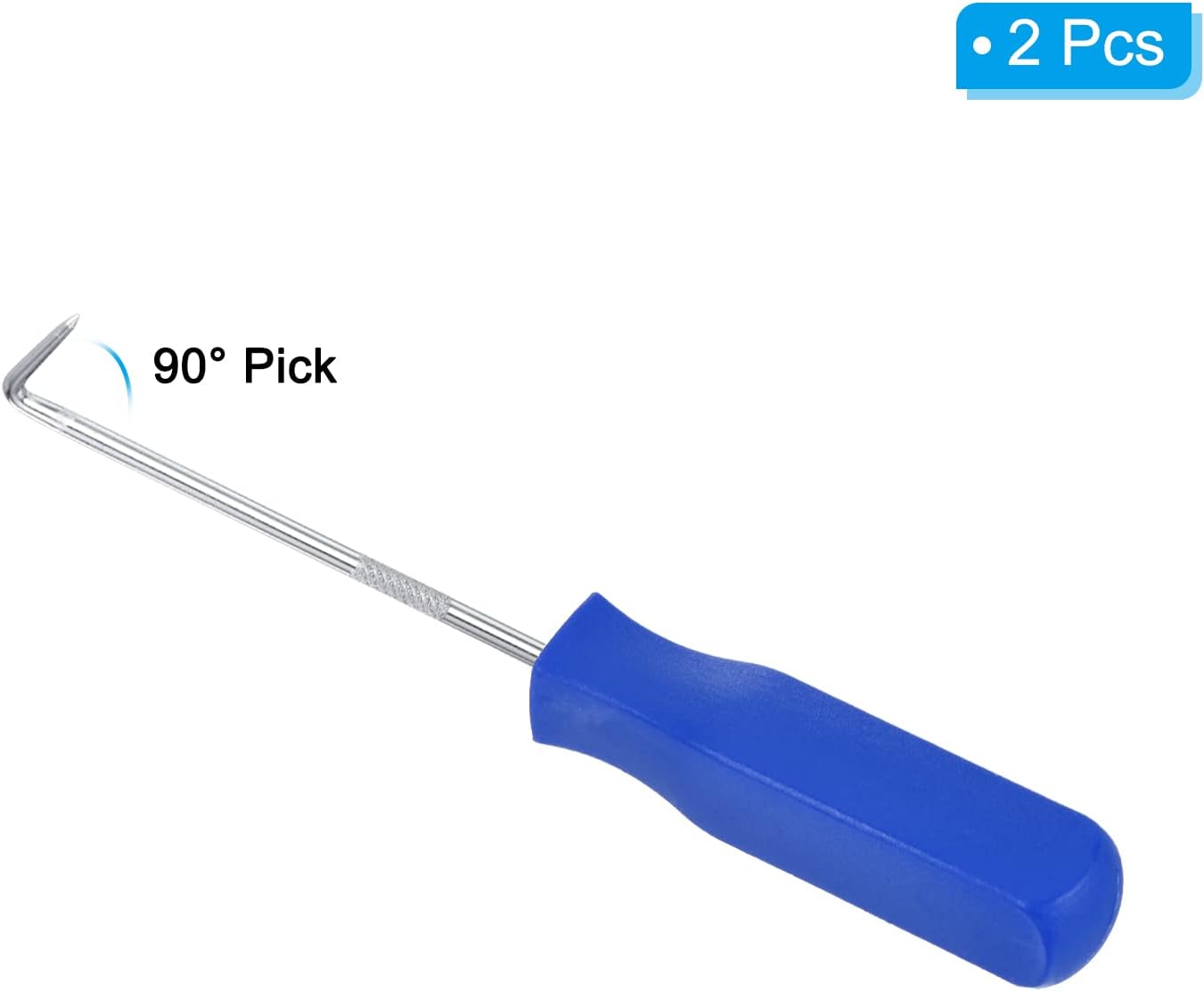 PATIKIL O-Ring 90 Degree Picks 142mm, 2 Pcs Oil Seal Gasket Precision Screwdriver Puller Remover Removal Tool, Blue