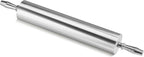 New Star Foodservice Extra Heavy Duty Restaurant Aluminum Rolling Pin, 18", Silver