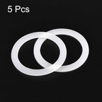 MECCANIXITY Gasket Seal Coffee Maker White Silicone Ring Replacement 42x55x2.2mm for 2-Cup Aluminium Coffee Pot, Pack of 5