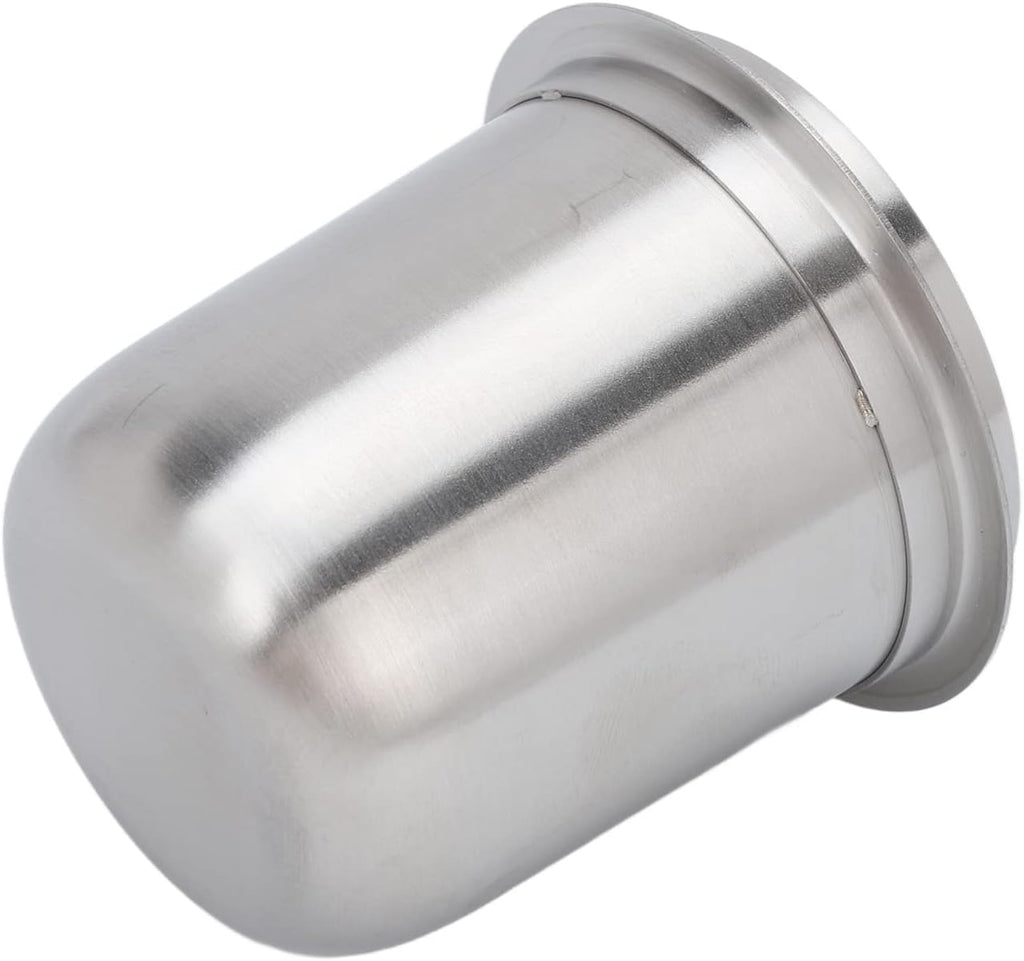 Espresso Dosing Cup Sturdy Stainless Steel Coffee Making Dosing Cup, 150ml 58mm Universal Inverted Coffee Powder Cup for Coffee Machine, 2.7x2.3x2.9in Espresso Cup Release Hand Kit (Silver)