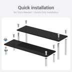 2-Tier Acrylic Display Riser Stand - Clear Organizer for Perfume, Cupcakes, Figures, Desserts, and Party Decoration