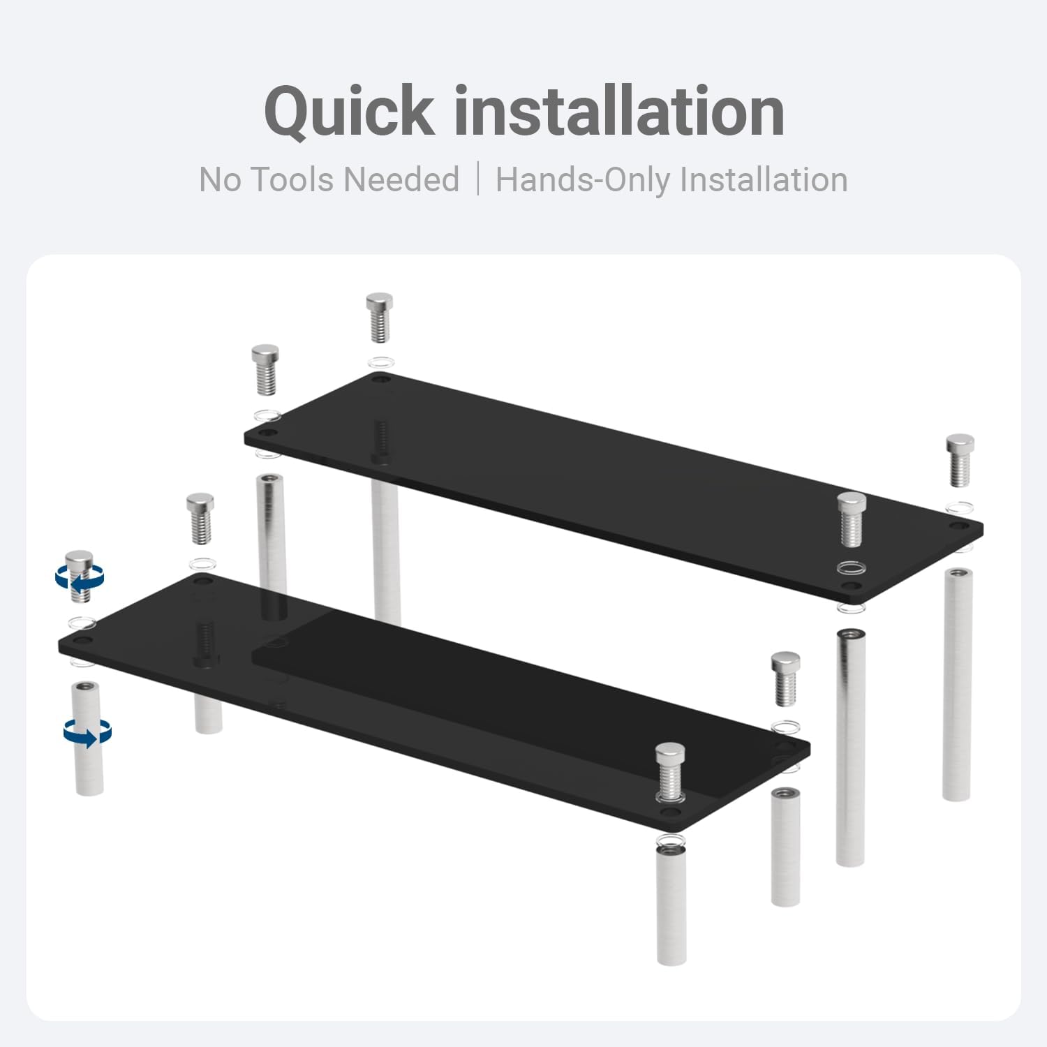 2-Tier Acrylic Display Riser Stand - Clear Organizer for Perfume, Cupcakes, Figures, Desserts, and Party Decoration