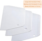 3 Pcs Plastic Dough Scraper Food Scraper Bowl Scraper Set Dough Cutters for Bread Cake Pastry Pizza Making