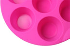Silicone Muffin Pans for Air Fryer 7 Cavity Muffin Tray Cupcake Pan Nonstick Brownie Cake Mold Round Pudding Recipe Tray Bakeware