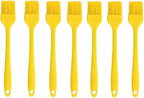 Silicone brush， BBQ/Pastry Basting Brushes,Silicone Cooking Grill Barbecue Baking Pastry Oil/Honey/Sauce Brush (7 PCS,yellow)