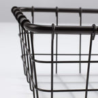 4 Pack Large Wire Baskets, 15" x 9" Metal Wire Basket for Pantry Organizers, Kitchen, Bathroom, Office, Stackable Storage Baskets, Bronze