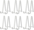 Plate Stands for Display - Plastic Easel Stand Plate Holder Display Stand Picture Frame Stand for Pictures | Photo|Decorative Plate |Dish | Tabletop Art - 6 inch-Clear