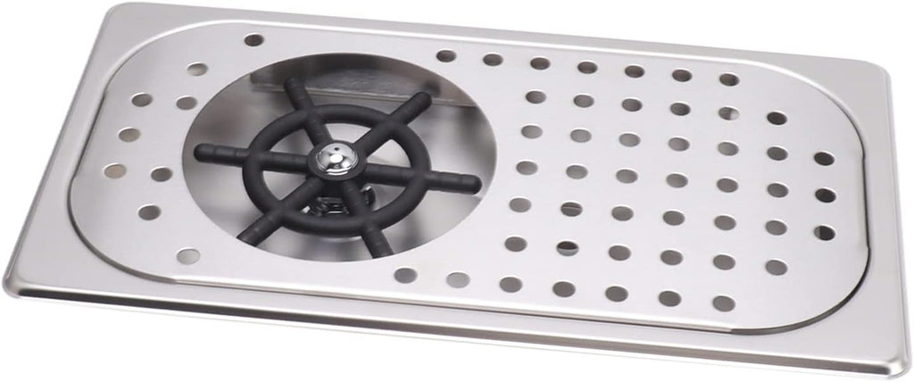 Glass Rinser Cup Washer 304 Stainless Steel Drain Drip Tray Hose Washing Equipment Coffee Shop Bar Glass Sink Rinser (Stainless Steel Color A)