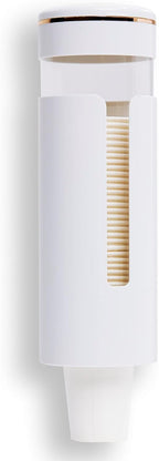 SEVENY Cup Dispenser, Wall Mount Water Cooler Cup Dispenser fits 4-7 oz Disposable Paper and Plastic Cups, Pull Type Cup Holder for Bathroom, Office, Break Room, Gym, White