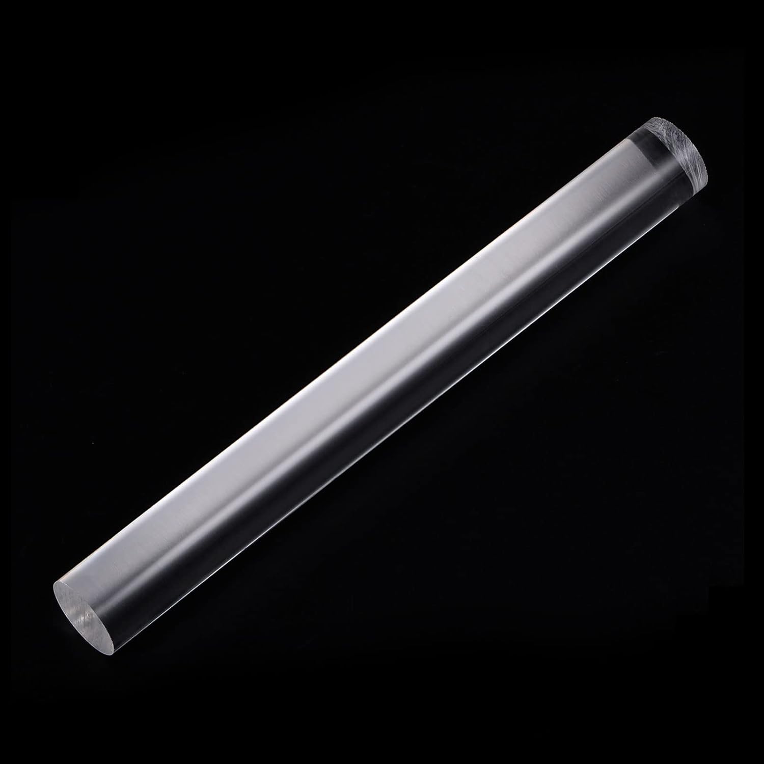 HARFINGTON Acrylic Clay Roller 9 Inch x 1 Inch Solid Non-Stick Plastic Round Tube Roller Polymer Clay Rod Fondant Rolling Pin for Shaping, Sculpting, Modeling DIY Crafts, Transparent
