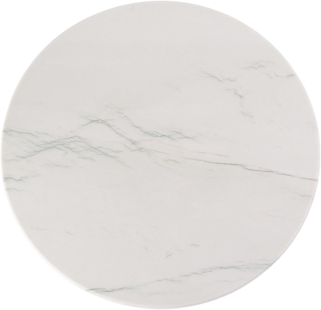 Koville Natural White Marble Cutting Board, 16 Inch Marble Cutting Boards for Kitchen Countertop, Stone Cheese Boards Pastry Boards for Baking, Charcuterie, Trivet, Round Serving Slab for Counter