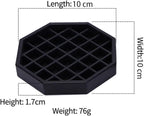 Octagon Coffee Drip Tray by Hard Black Plastic for Coffee Countertop | Drip Tray for Drink Dispenser (4" - 4 Pcs)