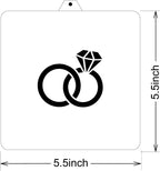 Wedding Ring Cookie cutter and stencil set Baking stencils and cutters bundle DIY bakery decorating kit Cookie cutter with stencils Icing stencil and cookie cutter combo(Wedding Ring)