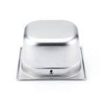 Ailelan Coffee Knock Box,Espresso Dump Bin,Coffee Bin,Stainless Steel Espresso Knock Box Built-in Container for Ground 6.3 x 6.89 x 3.7 inch (Square)