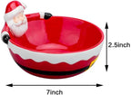 Large Ceramic Santa Candy Bowl – Christmas Decorative Snack Dish for Holiday Table Centerpiece, Santa Claus Shaped Holiday Treat Bowl for Parties, Kitchen, or Living Room Decor