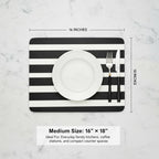 Dish Drying Mat Super Absorbent – 16" x 18" Coffee Mat for Countertops – Non-Slip Drying Mat for Kitchen Counter – Easy to Clean Water Absorbent Mat – Large Dish Drying Mats (Zebra)