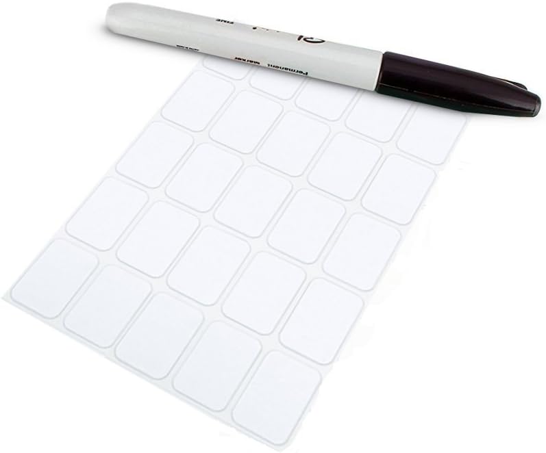 1.5 oz Hexagon Mini Glass Jars with BLACK Lids and Labels (Pack of 24)