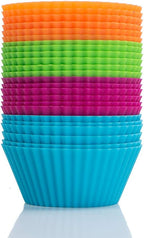 Webake Silicone Cupcake Baking Cups Muffin Liners Reusable Silicon Muffin Tin Non-stick 2-3/4 Inch Regular Size, Pack of 24