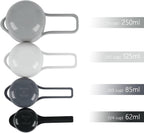 BoxedHome 8 Pack Classic Nesting Mixing Bowl Set with 4 Measuring Cups, Plastic Mixing Bowls with Pour Spouts and Handles(Gray)