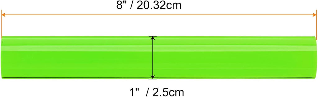 HARFINGTON Acrylic Clay Roller 8 Inch x 1 Inch Solid Non-Stick Plastic Round Tube Roller Polymer Clay Rod Fondant Rolling Pin for Shaping, Sculpting, Modeling DIY Crafts, Green
