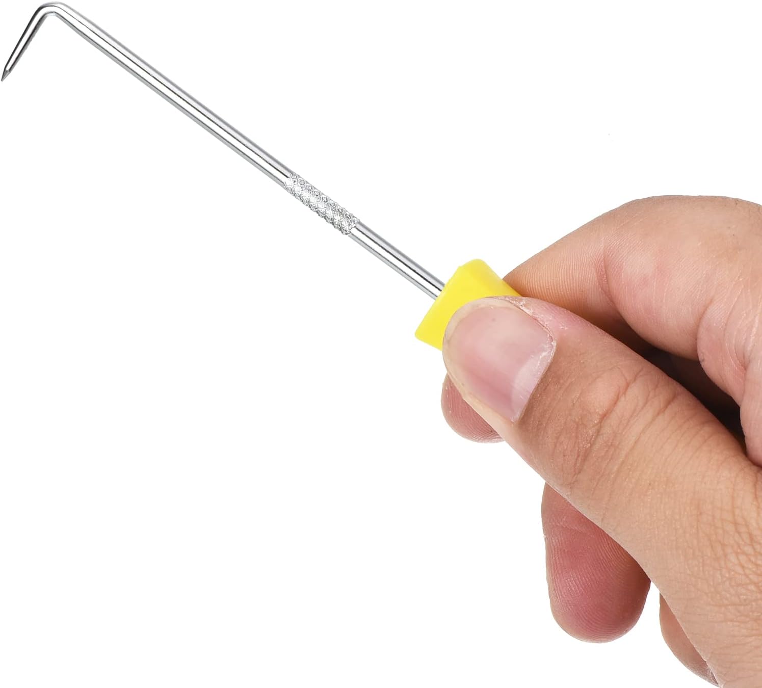 PATIKIL O-Ring 90 Degree Picks 142mm, 2 Pcs Oil Seal Gasket Precision Screwdriver Puller Remover Removal Tool, Yellow