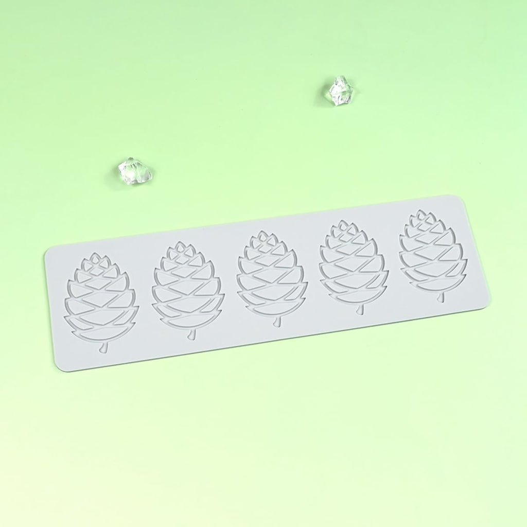 mostsom3D Hollow Out Lace Mold Silicone Pinecone Shape Fondant Molds Chocolate Mould For Cake Pastry Decor Baking Gumpaste Moulds Decoration Sugar Lace Veil Mat (O_ Pinecone)