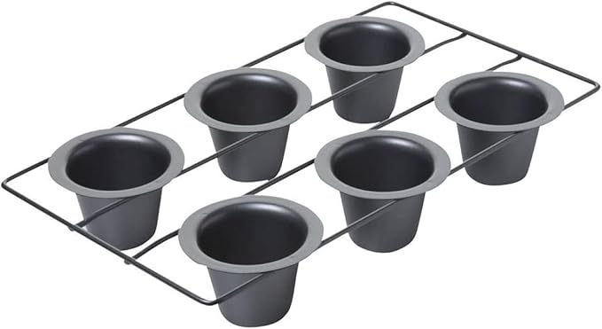 Chicago Metallic Professional 6-Cup Popover Pan with Armor-Glide Coating